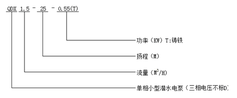 大東海泵業(yè)潛水電泵型號(hào)意義